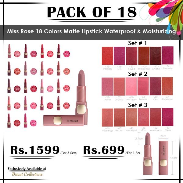 Miss Rose Matte Lipsticks 18 Web